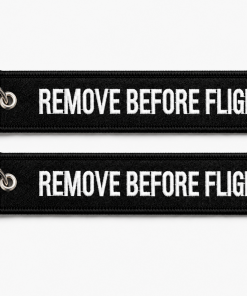 2er-Set schwarz REMOVE BEFORE FLIGHT Schlüsselanhänger