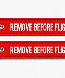 2er-Set REMOVE BEFORE FLIGHT Schlüsselanhänger rot